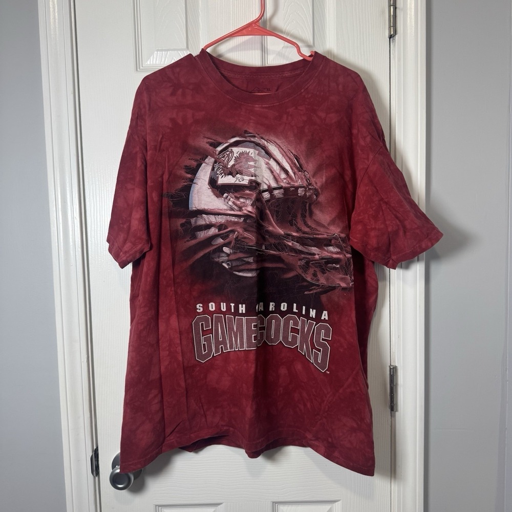 South‎ Carolina Gamecocks Shirt Mens XL Red NCAA Football Tie Dye Cotton Tee